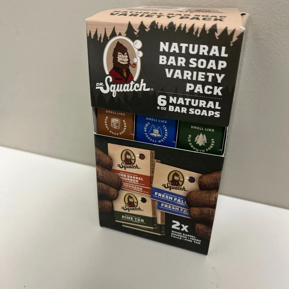 Dr. Squatch Natural Natural Bar Soap, Vareity Pack 6 Count 5Oz.
